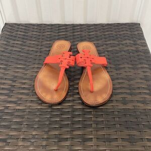 Tory Burch Tong Poppy Coral Sandals
